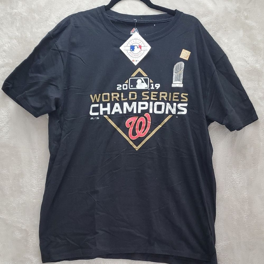 MLB WASHINGTON NATIONALS | XL MEN MAJESTIC WORLD SERIES 2019 | BLACK GOLD